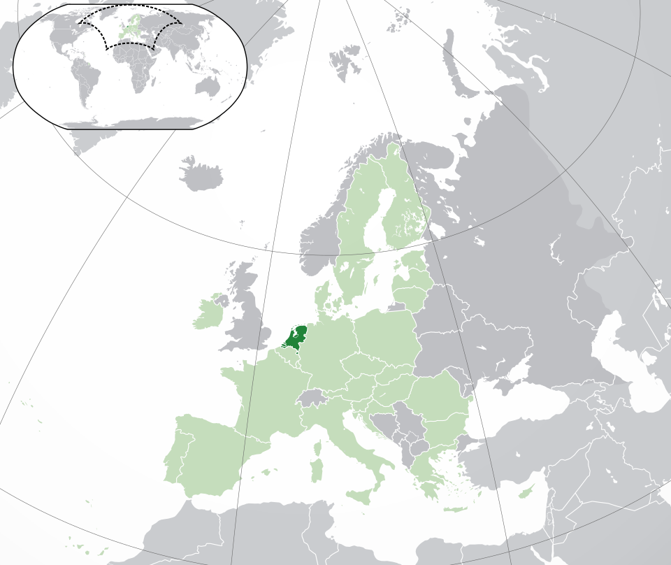 Hollanda'nın Avrupa'daki konumu